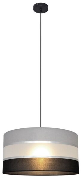 Luster na lanku HELEN 1xE27/15W/230V pr. 40 cm čierna/šedá/strieborná