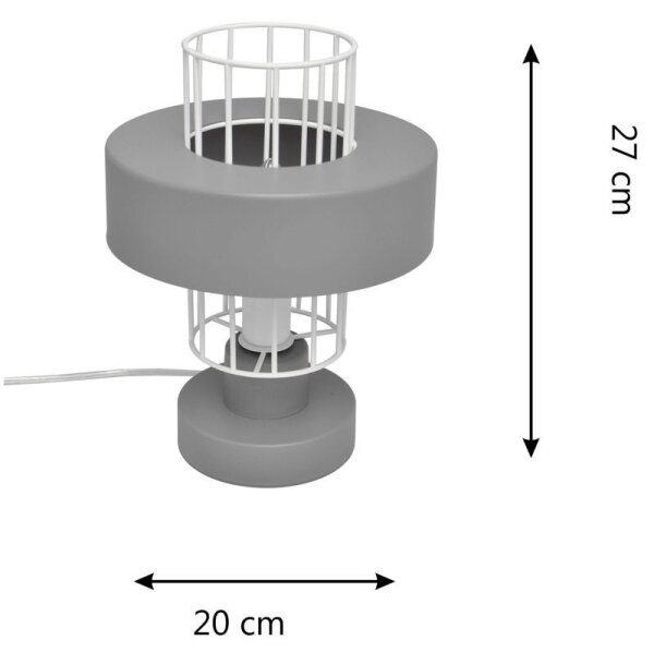Stolná lampa VOLTA 1xE27/15W/230V šedá