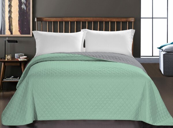 DecoKing Prikrývka na posteľ Axel mätovo zelená/oceľovo šedá 170x210 Rozmer: 170x270