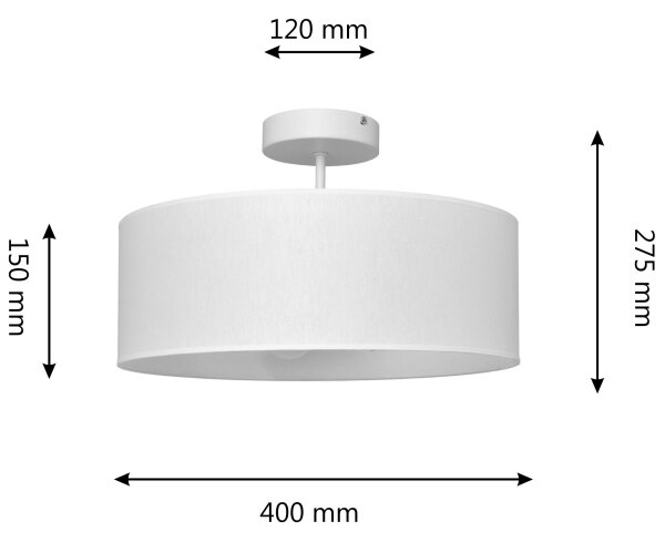 Luster na tyči ALBA 3xE27/15W/230V biela