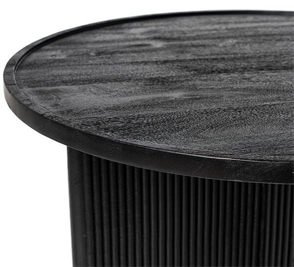 MUZZA Konferenčný stolík sifra Ø 80 cm čierny