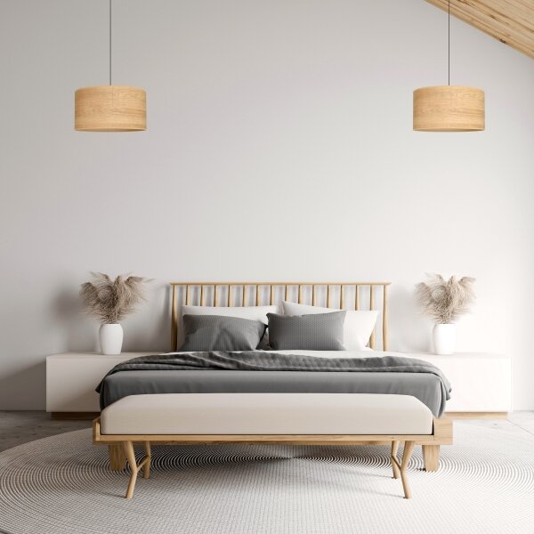 Luster na lanku ALBA 1xE27/15W/230V pr. 45 cm hnedá/čierna