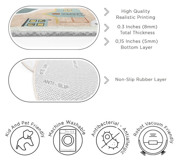 Prateľný detský hrací koberec ø150 cm Farmer's Life – Mila Home
