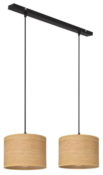 Luster na lanku ALBA 2xE27/15W/230V hnedá/čierna