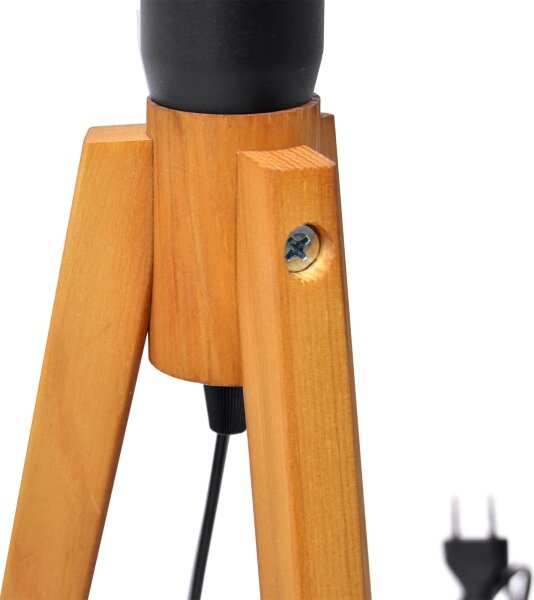 Stolná lampa ALBA 1xE27/15W/230V čierna/dub