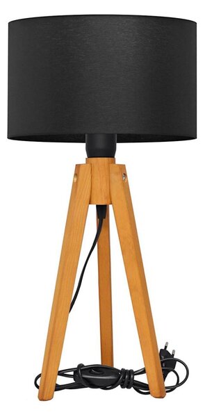 Stolná lampa ALBA 1xE27/15W/230V čierna/dub