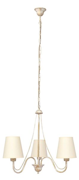 Luster na reťazi MALBO 3xE27/15W/230V béžová