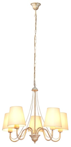 Luster na reťazi MALBO 5xE27/15W/230V béžová