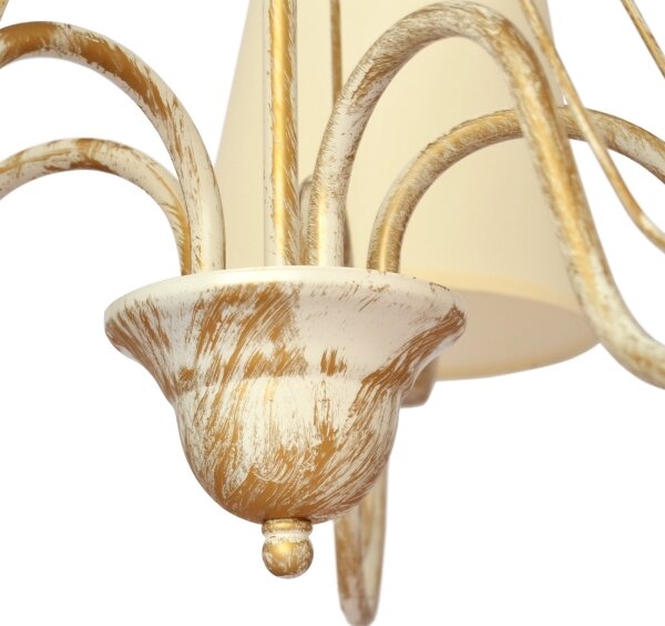 Luster na reťazi MALBO 3xE27/15W/230V béžová