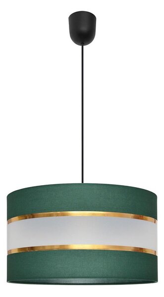 Luster na lanku HELEN 1xE27/15W/230V pr. 35 cm zelená/zlatá