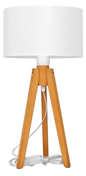 Stolná lampa ALBA 1xE27/15W/230V biela/dub