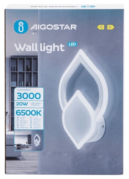 Aigostar - LED Nástenné svietidlo LED/20W/230V 6500K biela