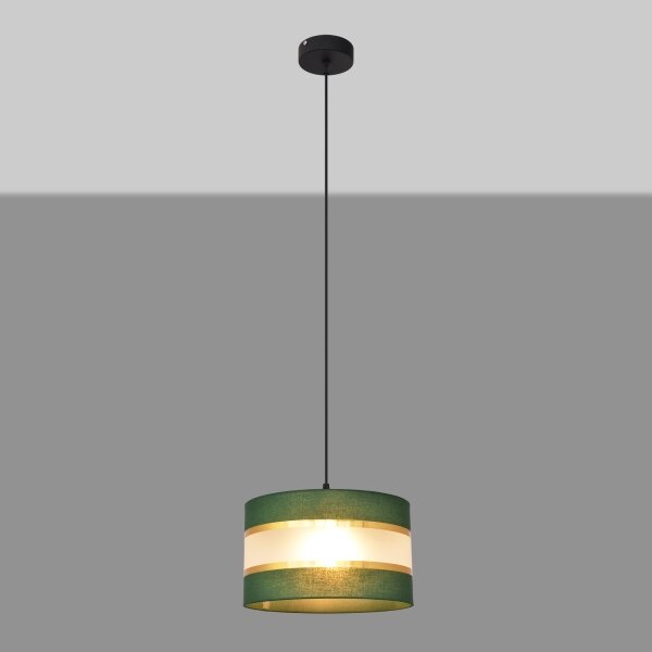 Luster na lanku HELEN 1xE27/15W/230V pr. 25 cm zelená/zlatá