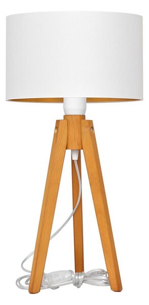 Stolná lampa ALBA 1xE27/15W/230V biela/zlatá/dub