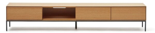 TV stolík v dekore duba v prírodnej farbe 195x35 cm Vedrana – Kave Home
