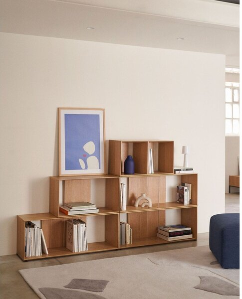 Modulárny policový systém v dekore duba v prírodnej farbe 101x38 cm Litto – Kave Home