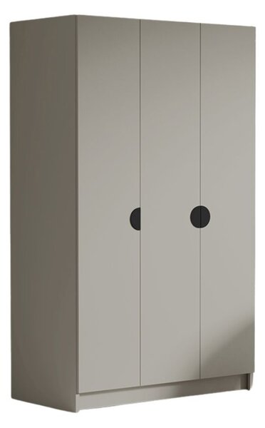 Šatníková skriňa CAMON 150 cm - béžová/čierne úchytky