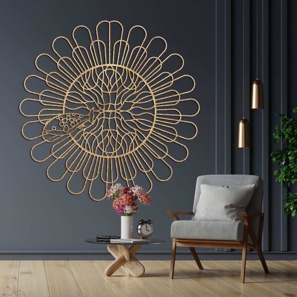 Unikátna 3D Mandala Ryba Premeňte svoju stenu na umenie I SENTOP PR0348