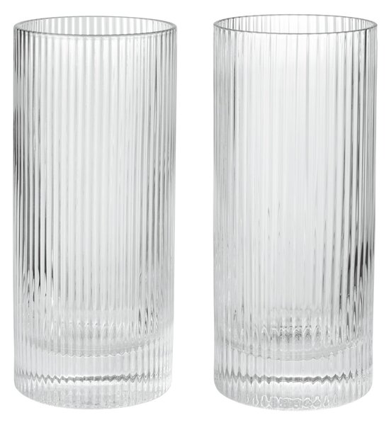 Vysoké poháre Ripple Clear 480 ml – set 2 ks