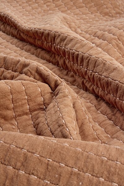 Prešívaný prehoz Dusty Peach 130 × 180 cm