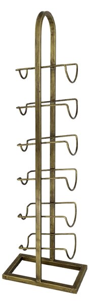 Stolný stojan na víno Antique Brass – pre 6 fľaší