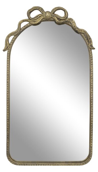 Zrkadlo v kovovom ráme Bow Antique Brass 56 × 95 cm