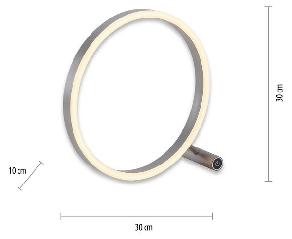 STOLNÁ LED LAMPA, dotykový stmievač, 28,5/10/28 cm - Interiérové svietidlá