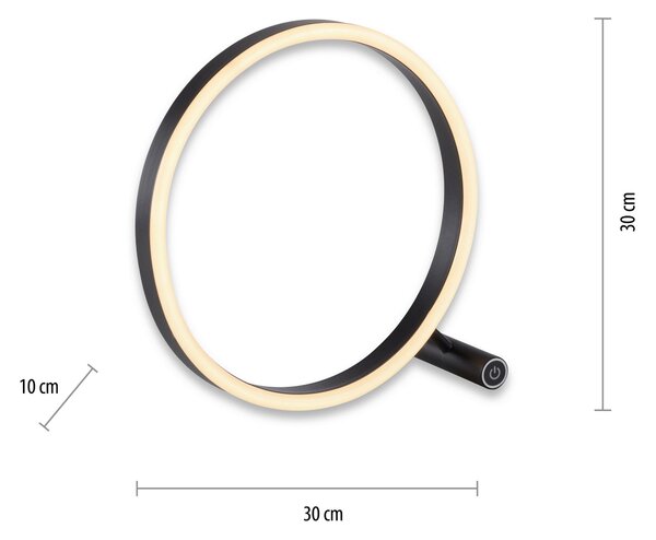 STOLNÁ LED LAMPA, dotykový stmievač, 28,5/10/28 cm - Interiérové svietidlá