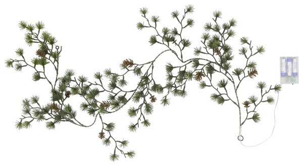 Svietiaci LED girlanda z umelého ihličia Fir/Pinecones