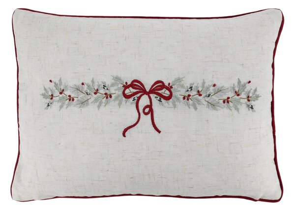 Vyšívaný obal na vankúš Bow/Garland 35 × 50 cm