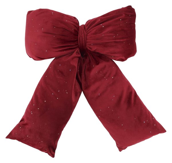 Dekoratívny vankúš z velúru Red Bow