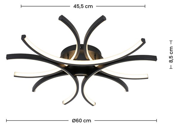 STROPNÉ LED SVIETIDLO, 99,9/118 cm Novel - Interiérové svietidlá