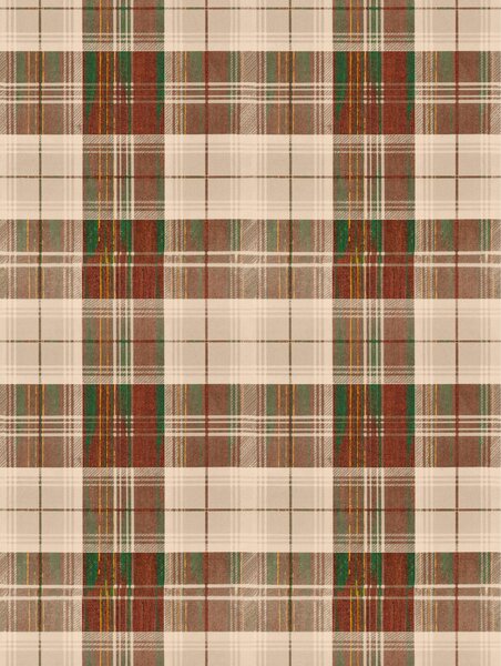 MINDTHEGAP Countryside Plaid Leather - tapeta