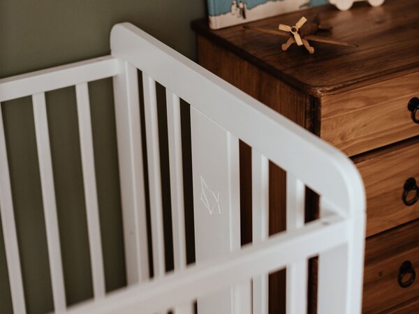 Detská postieľka Foxy Cot 60x120 - biela