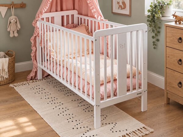 Detská postieľka Fairy Cot 60x120 - biela