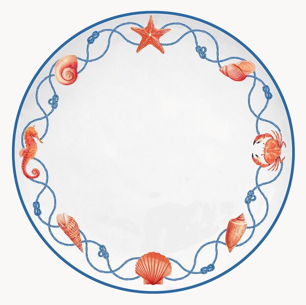 Porcelánové plytké taniere Cote De Mer, 4 ks