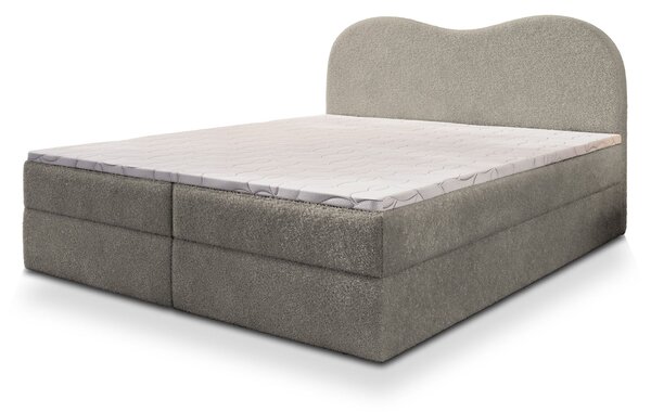 Manželská boxspring posteľ s úložným priestorom Fluvia N 180x200 - svetlosivá