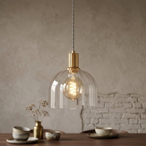 Luster na lanku VIVE 1xE27/15W/230V zlatý
