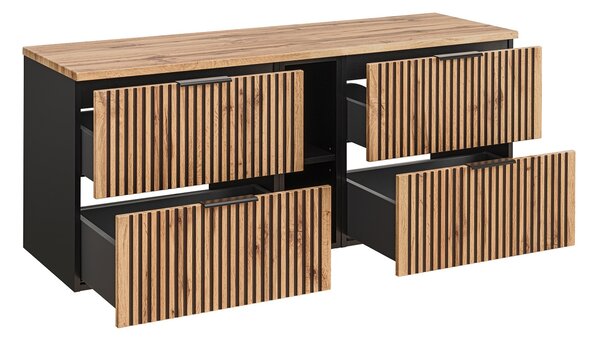 Kúpeľňová skrinka s doskou XILO D140/1 | 140 cm