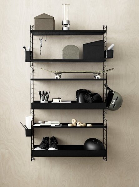 Policový systém Kitchen B Black / Black