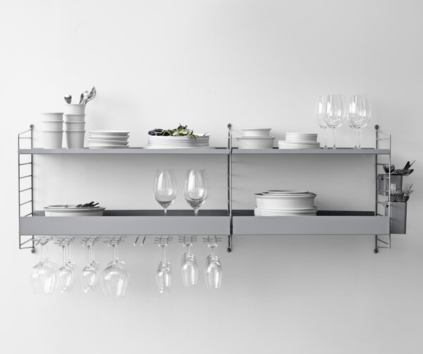 Policový systém Kitchen B Black / Black