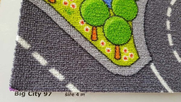 Associated Weavers , Koberec metráž Big City 97, na mieru, šíře 4m, viacfarebná, filc, detská izba