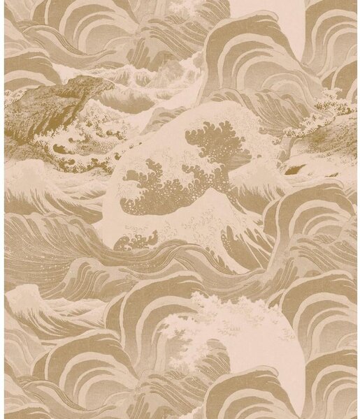 MINDTHEGAP Sea Waves Taupe - tapeta