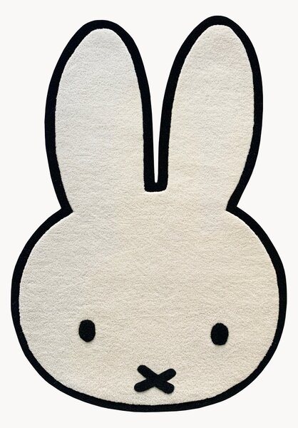 Detský ručne tuftovaný koberec v tvare zajaca Miffy