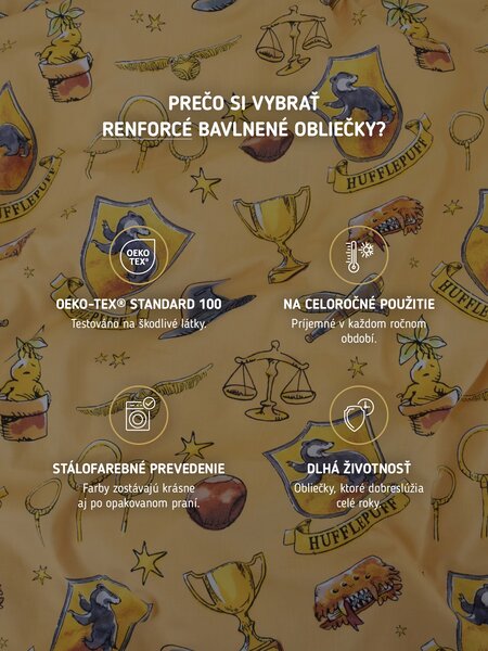 Bavlnené obliečky Renforcé - Mrzimor žlté