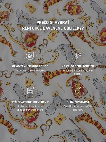Bavlnené obliečky Renforcé - Chrabromil biely