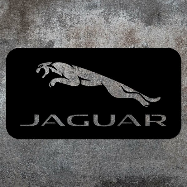 DUBLEZ | Drevený obraz - Logo auta Jaguar