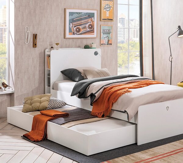 Detská posteľ s prístelkou Pure - biela