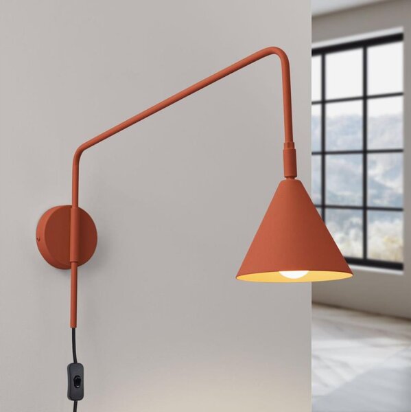 Sollux SL.1701 - Nástenná lampa NOX 1xE14/10W/230V oranžová