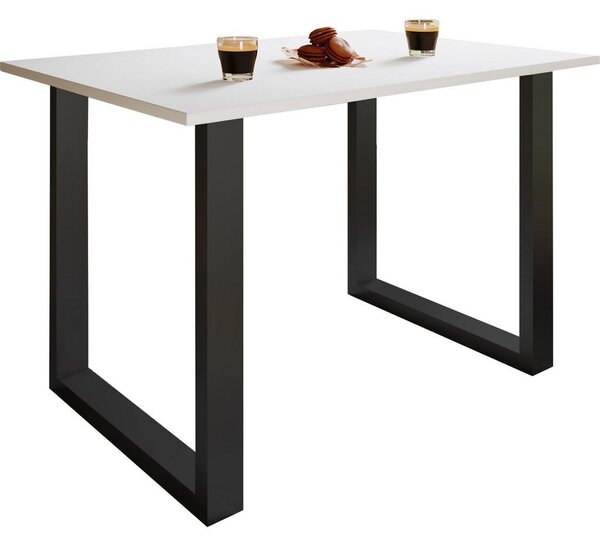Jedálenský Stôl Xona Biely/čierny 140x80 Cm